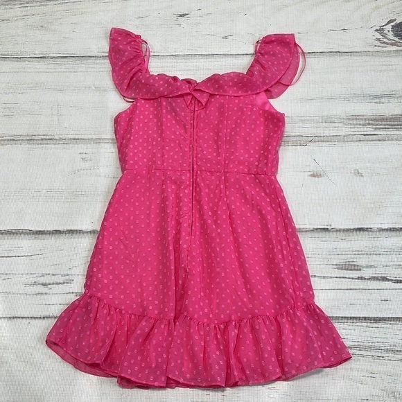 B. Smart Dress NWT Sleeveless Ruffles Knee Length Pink Junior 15 - Picture 5 of 16